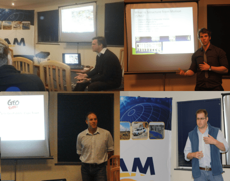 The nights speakers in action.